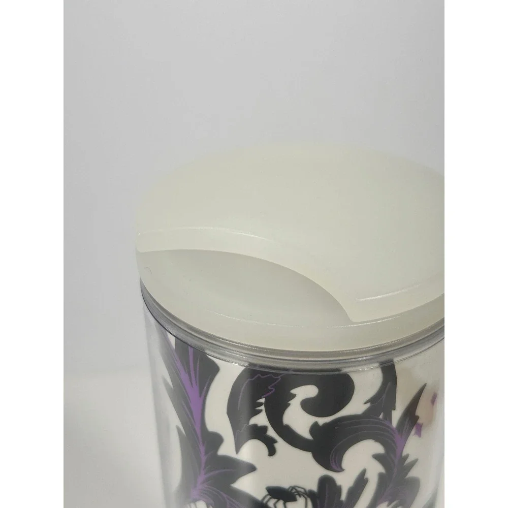 Starbucks Halloween 2021 Glow in the Dark purple Cat Spider Tumbler 16oz 011125